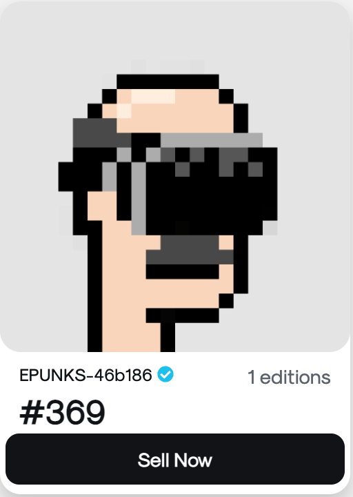 crypt0ninja's tweet photo. Snatched ElrondPunk #369 for 1.19 EGLD.

Few.

$EGLD $MEX $LKMEX #NFTs #ElrondNFTs #ePunks https://t.co/G6zTux8N4R