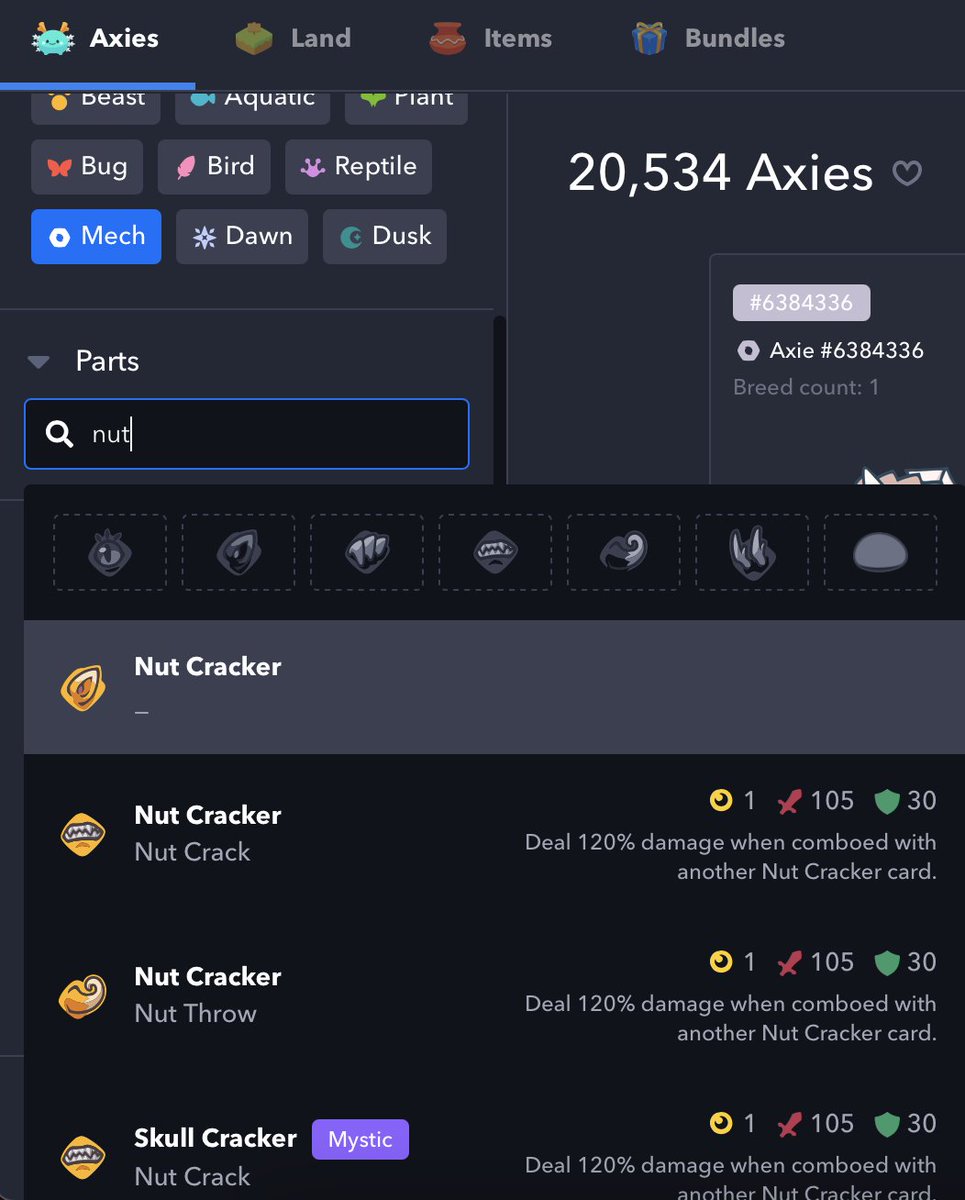 New @axieinfinity marketplace update is incredible, a lot of quality of life changes! 🔥