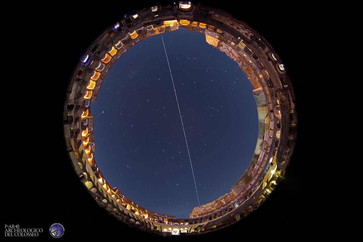 #GiornataNazionaledelloSpazio: here it is one of the events by @ParcoColosseo and @VirtualTelescop, sharing the transit of the @Space_Station above the legendary Colosseum. A unique image @astro_matthias @AstroMarshburn @Astro_Sabot @Astro_Raja 

📌more: parcocolosseo.it/evento/astropa…