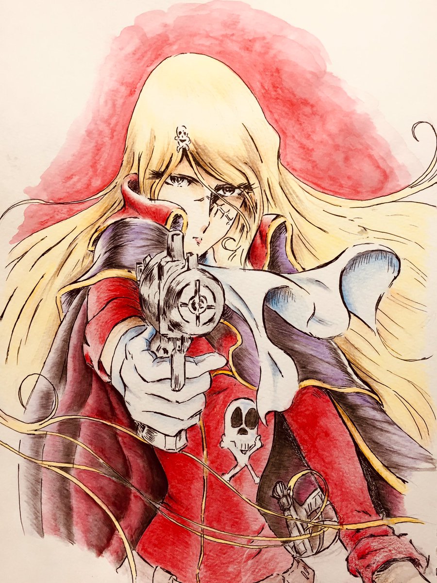 模写 ＃クイーンエメラルダス #松本零士 描くものがないので、過去絵を