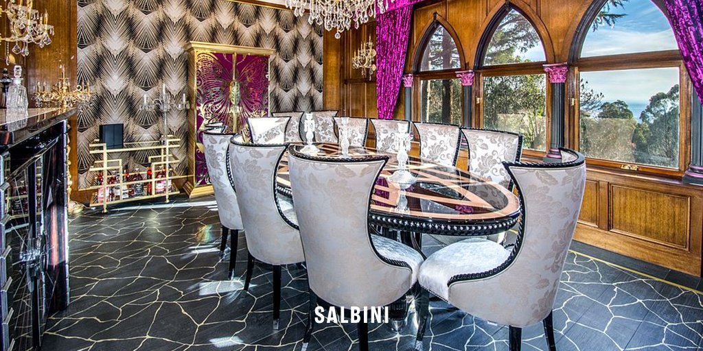 salbini_com's tweet photo. ‘Tortiglione’ ebony Makassar sideboard, ‘Campidoglio’ Inlaid Oval Table and 'Cordelia' Upholstered Chair by #francescomolon.
From our #ChateauJardinParfume project available on our website: https://t.co/VEBOr7w6fM
#salbini #designworldwide https://t.co/cF8Jhdmkpb
