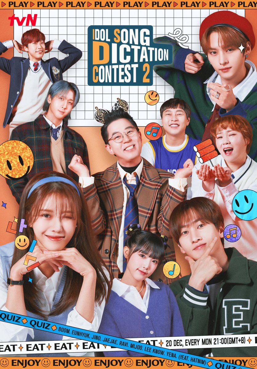 tvN_Asia's tweet photo. #IdolSongDictationContest returns with new cast member #StrayKids Lee Know!๐ฅณ
#IdolSongDictationContest2
Premieres Tonight! ๐ธ๐ฌ๐ต๐ญ
Premieres 24 Dec ๐ฒ๐พ๐ฎ๐ฉ๐ญ๐ฐ๐น๐ผ๐น๐ญ๐ฒ๐ฒ๐ฒ๐ป
#tvNAsia #BestKoreanEntertainment #Boom #Eunhyuk #LeeJinHo #Ravi #Mijoo #Yena #JaeJae #Hatnim #์์ด๋๋ฐ์์ฐ๊ธฐ๋ํ2 https://t.co/i6ZsvsTKcw