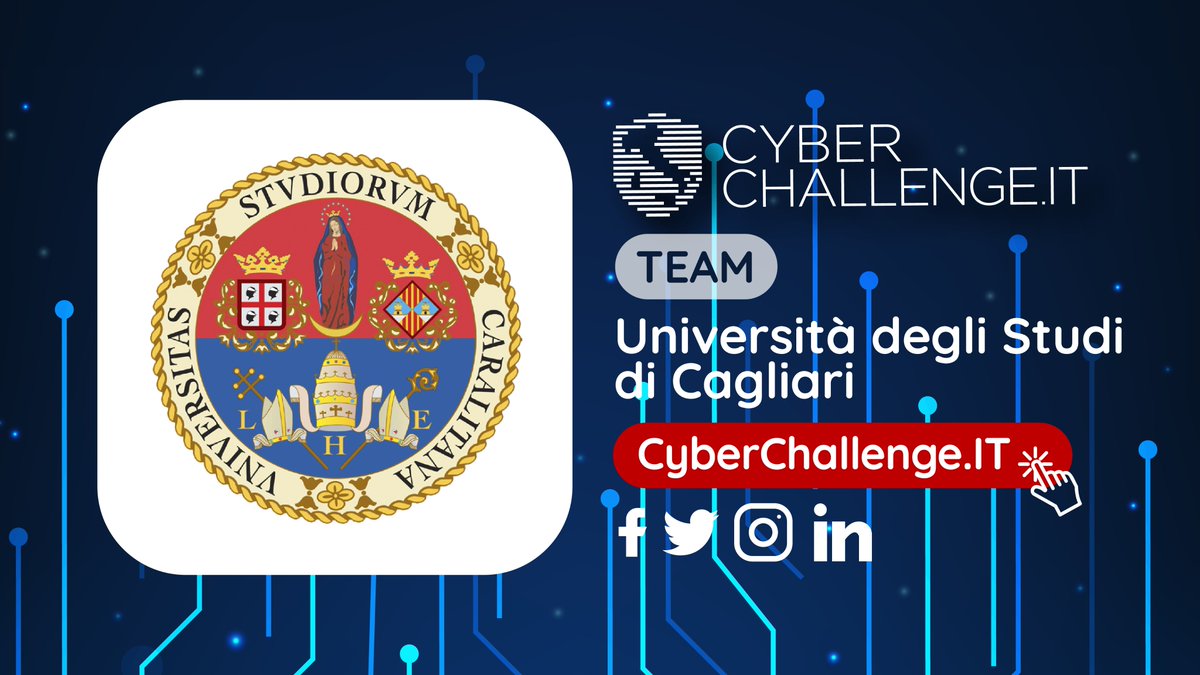 CyberChallengeIT (@cyberchallengit) on Twitter photo 🚩 <a href="/univca/">Università degli Studi di Cagliari</a> partecipa al progetto CyberChallengeIT in tutto il percorso di selezione e formazione di studentesse e studenti pensato dal <a href="/CyberSecNatLab/">Cybersecurity National Lab</a>. Iscrizioni aperte e gratuite. Dettagli al link.
cyberchallenge.it/venues/unica
#CCIT22
#CyberChallengeIT
#cybersecurity
#formazione 🚩 <a href="/univca/">Università degli Studi di Cagliari</a> partecipa al progetto CyberChallengeIT in tutto il percorso di selezione e formazione di studentesse e studenti pensato dal <a href="/CyberSecNatLab/">Cybersecurity National Lab</a>. Iscrizioni aperte e gratuite. Dettagli al link.
cyberchallenge.it/venues/unica
#CCIT22
#CyberChallengeIT
#cybersecurity
#formazione