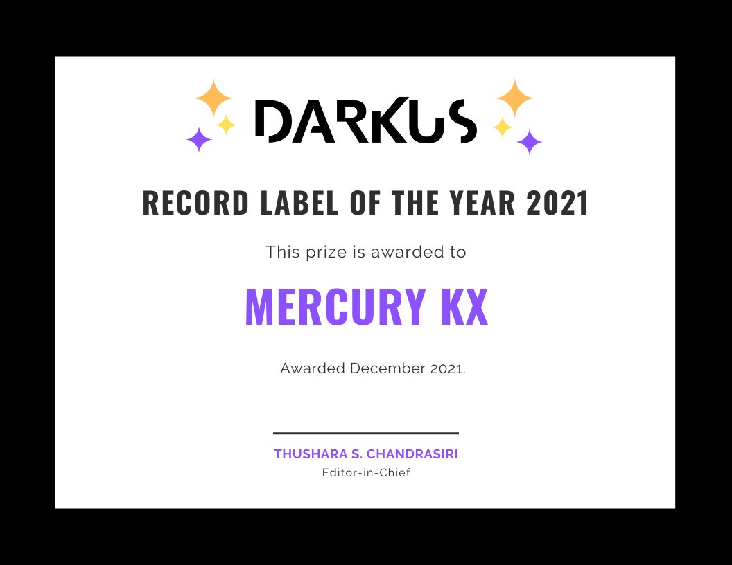 Loved this surprise on my last week with <a href="/MercuryKX/">Mercury KX</a> ... label of the year! Thanks Darkus mag 💥