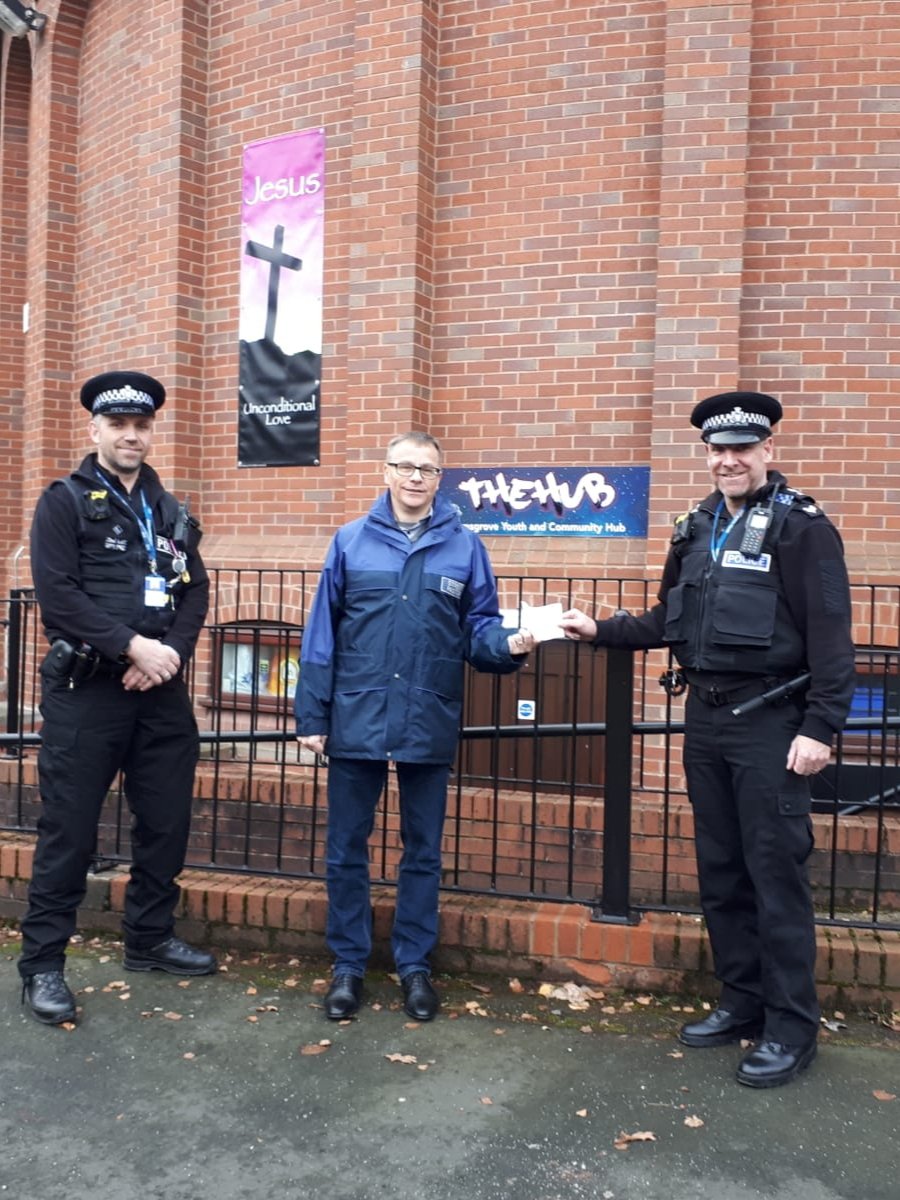 We were thrilled to present Bromsgrove Street Pastors with a Cheque for £1, 250 from the West Mercia Police Community Fund.

Street Pastors play a key role in helping keep those enjoying the night time economey safe  and provide a reasuring presence in our town centre.