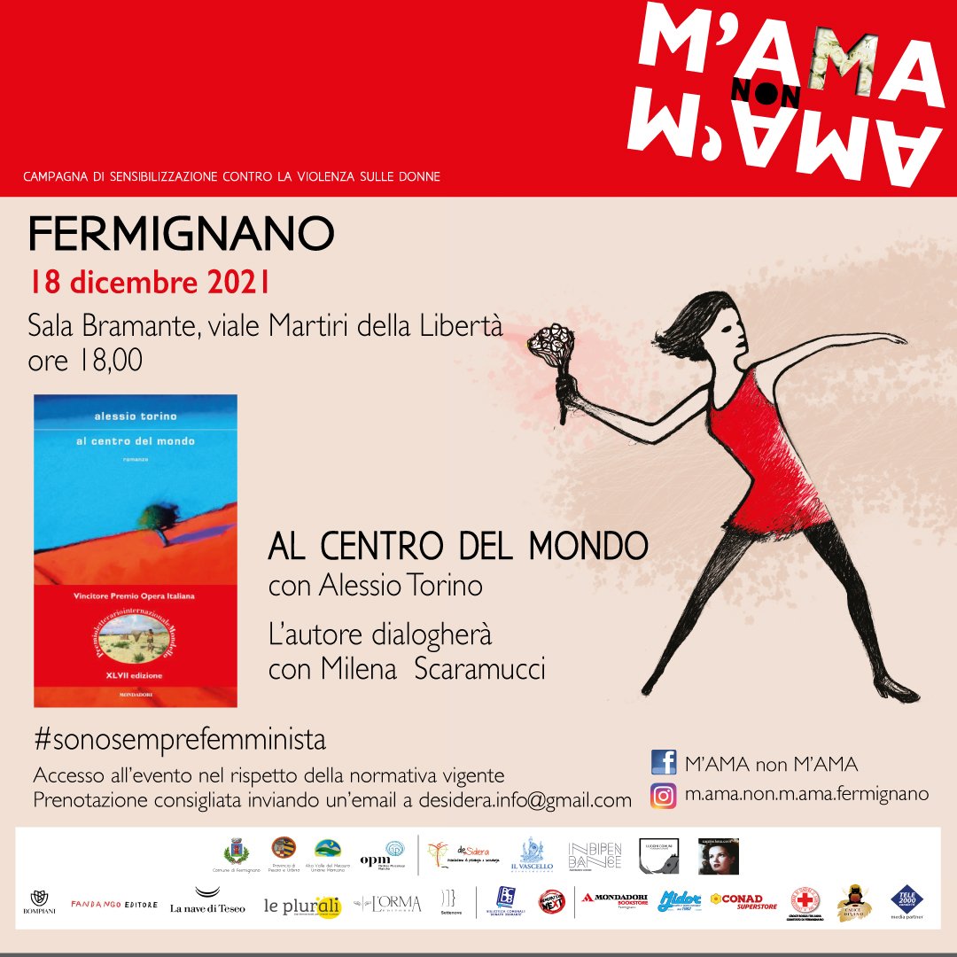 Milena_cara's tweet photo. @alessio_torino ospite a M'AMA non M'AMA ♥️ #sonosemprefemminista  Sabato 18 dicembre, ore 18, alla Sala Bramante di #Fermignano parleremo del suo romanzo 📖 #alcentrodelmondo 🍯🐝 @Mondadori 📚 Vi vorrei tutti con noi 😍 https://t.co/EirNN9bbc3