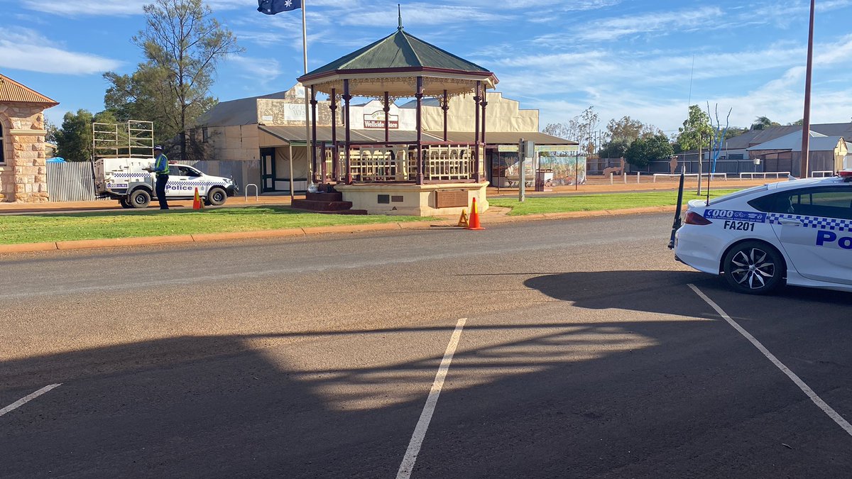 Cue Police Random Breath Test action in Cue High Street. Reminding the users of the Great Northern Highway not to drink and drive and to slow down through our towns. #drinkresponsibly #Roadsafety #FB