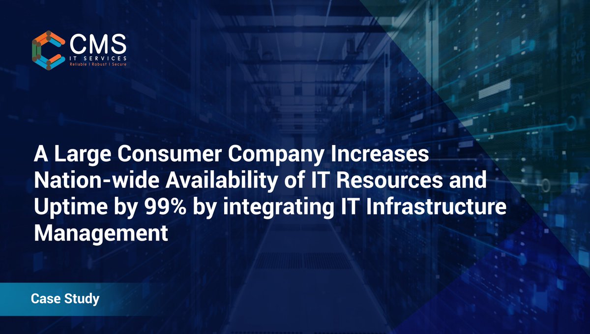 CMS IT Services’ outsourced IT Infrastructure Management Service provides high availability of IT resources across the country for a large consumer company.

Read More:
cmsitservices.com/outsourcing-IT…

#technologies #tech #India #management #managedservices #it  #innovation