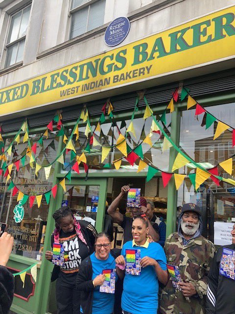 summerstown182's tweet photo. @KtoKRadio @FlipLondonTours @thisisharlesden @HarlesdenForum @loveharlesden @HarlesdenNews @time_nw @RiseGuide @BoneyMMaizie @StrakerHair @PortobelloRadio Too right! We just celebrated our reggae heritage here in #Tooting with a plaque at #TMCStudios (now #MixedBlessings Bakery) unveiled by @DubMaestro1 Come & visit, grab a patty, have a walk around and I’ll tell you how it’s done! https://t.co/pS1Mb0xKr2