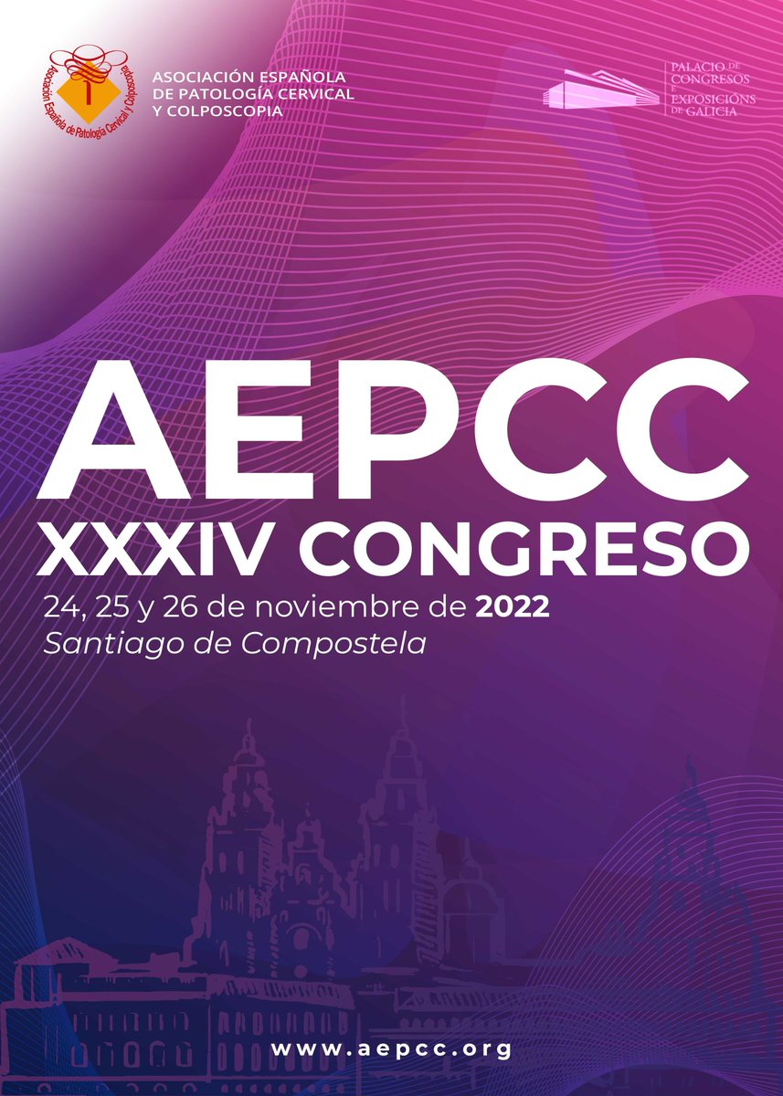 aepccolposcopia's tweet photo. 📣Os anunciamos que nuestro XXXIV Congreso se celebrará del 24 al 26 de noviembre de 2022 en Santiago de Compostela.  #AEPCC2022 
🗓️Reservad la fecha🗓️. Pronto más información.
#colposcopia #ocupatedelVPH #prevencion #vacunas #cribado https://t.co/sJqEqQULRJ