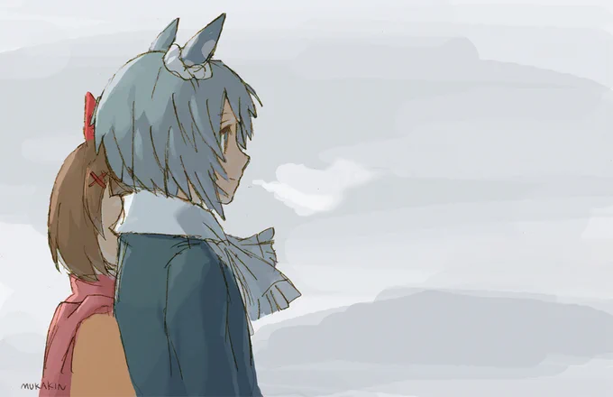 【ウマ娘】「二人で」クリスマスシリーズ2
これもパッと情景が浮かんで描きました。久々のセイウンスカーイ

遠くを眺め 彼女は何を想ふ

#ウマ娘 #ウマ娘プリティダービー  #イラスト #冬 #クリスマス #マフラー #セイウンスカイ #ニシノフラワー #フラウンス 