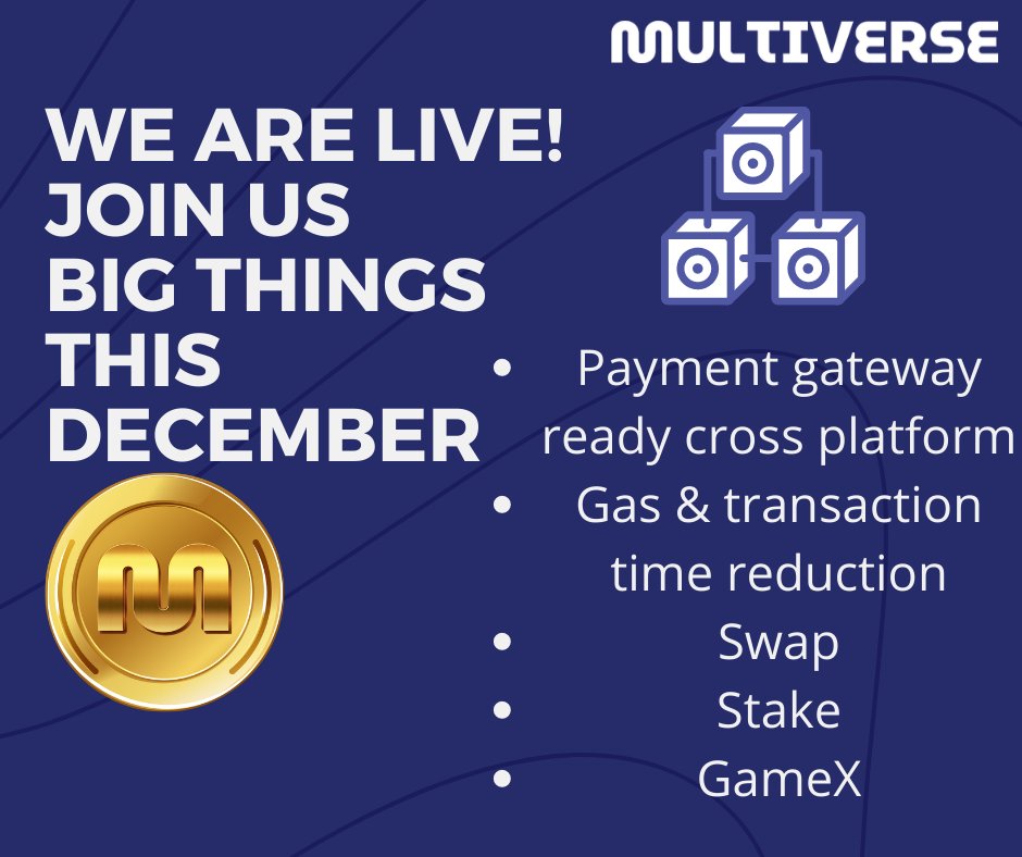multiversecoin1's tweet photo. Hi Everyone, We are the first ever cryptocurrency to be made exactly to be payment gateway ready for future needs.
Join on telegram: https://t.co/4nf4vh53UT
We are doing some big things this December
#shibainu #SAFEMOONARMY #DogecoinToTheMoon #dogecoin #cryptocurrecy #ToTheMoon https://t.co/5WGK2DOvkR