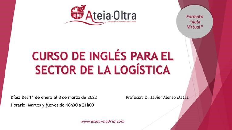 AteiaMadrid's tweet photo. #ATEIAFORMACION | Abierto el plazo de inscripción al CURSO DE INGLÉS PARA EL SECTOR DE LA LOGÍSTICA en formato AULA VIRTUAL.
Para más información escribe a formacion@ateia-madrid.com
#formacion #inglés #ateia https://t.co/gF3aWqWLQi