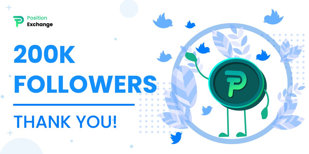 PositionEx's tweet photo. Celebrating 200k Followers in Twitter ππ₯³π
Achieving a milestone after another π―π₯
Special Thanks to the greatest community ever πβ€οΈ #POSIcommunity
#POSIfamily is getting bigger day by day!π―π
#POSI #PositionExchange #BSC #cryptocurrency https://t.co/UNesCu4qzt