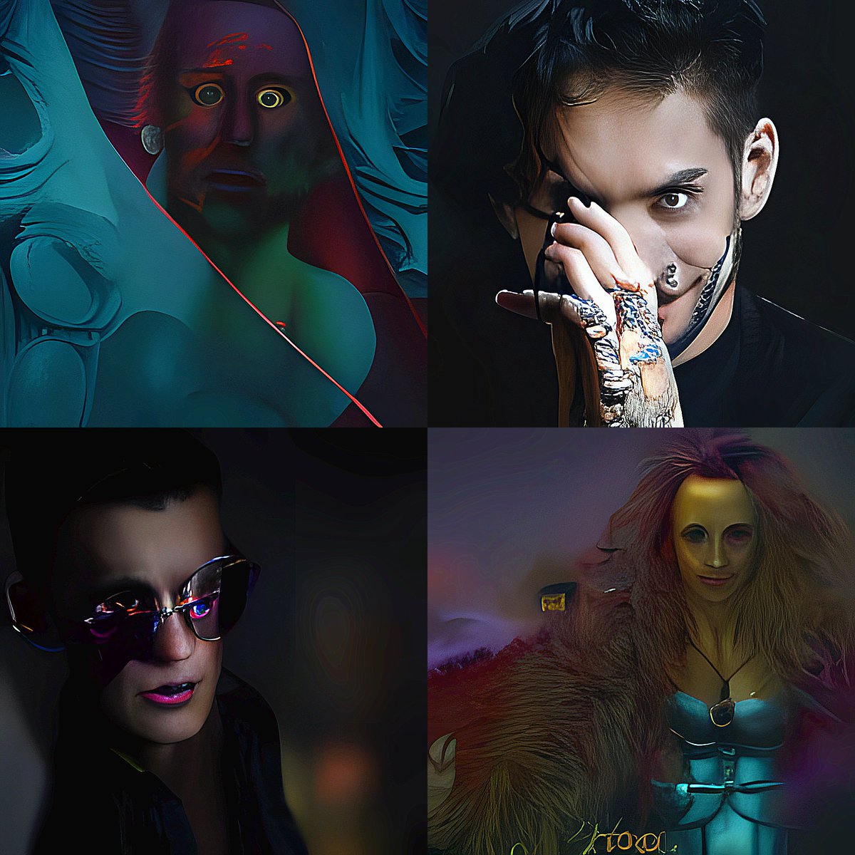 IYablochkov's tweet photo. #RuDalle's magicians and sorcerers: 3 uncanny creeps, 1 as anticipated. 
well done, good #CLIP #AI 😂🐭

#AIart #AIartwork https://t.co/LDnpf09fg5