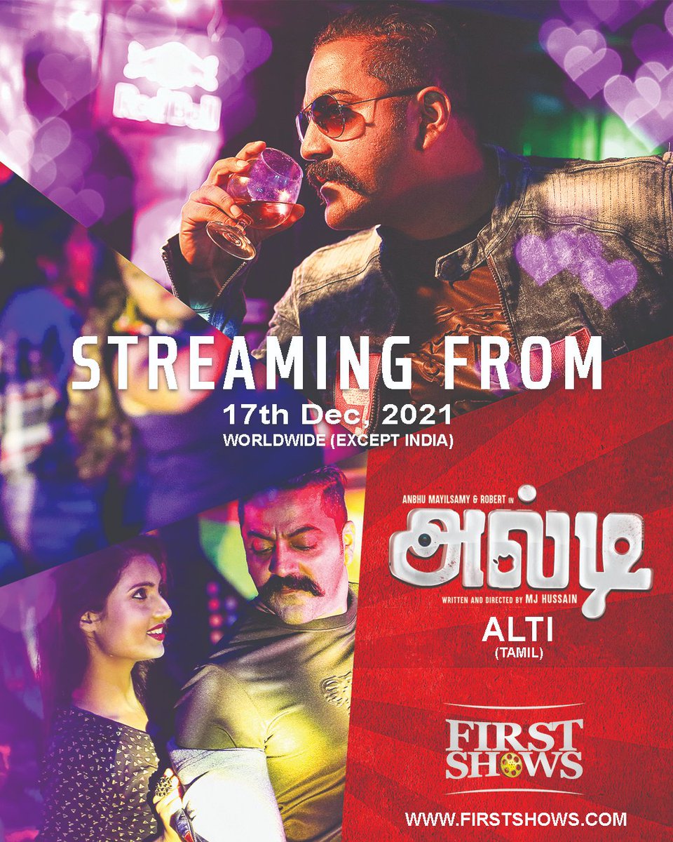 first_shows's tweet photo. ALTI (Tamil)
Releasing tomorrow (17.12.2021)
Watch this Tamil movie #ALTI on #firstshowsott available worldwide (Except India)
Visit https://t.co/P6r54yvp4N
#firstshows #firstshowsott #altitamilmovie #Kollywood https://t.co/RUpYkFLWqt