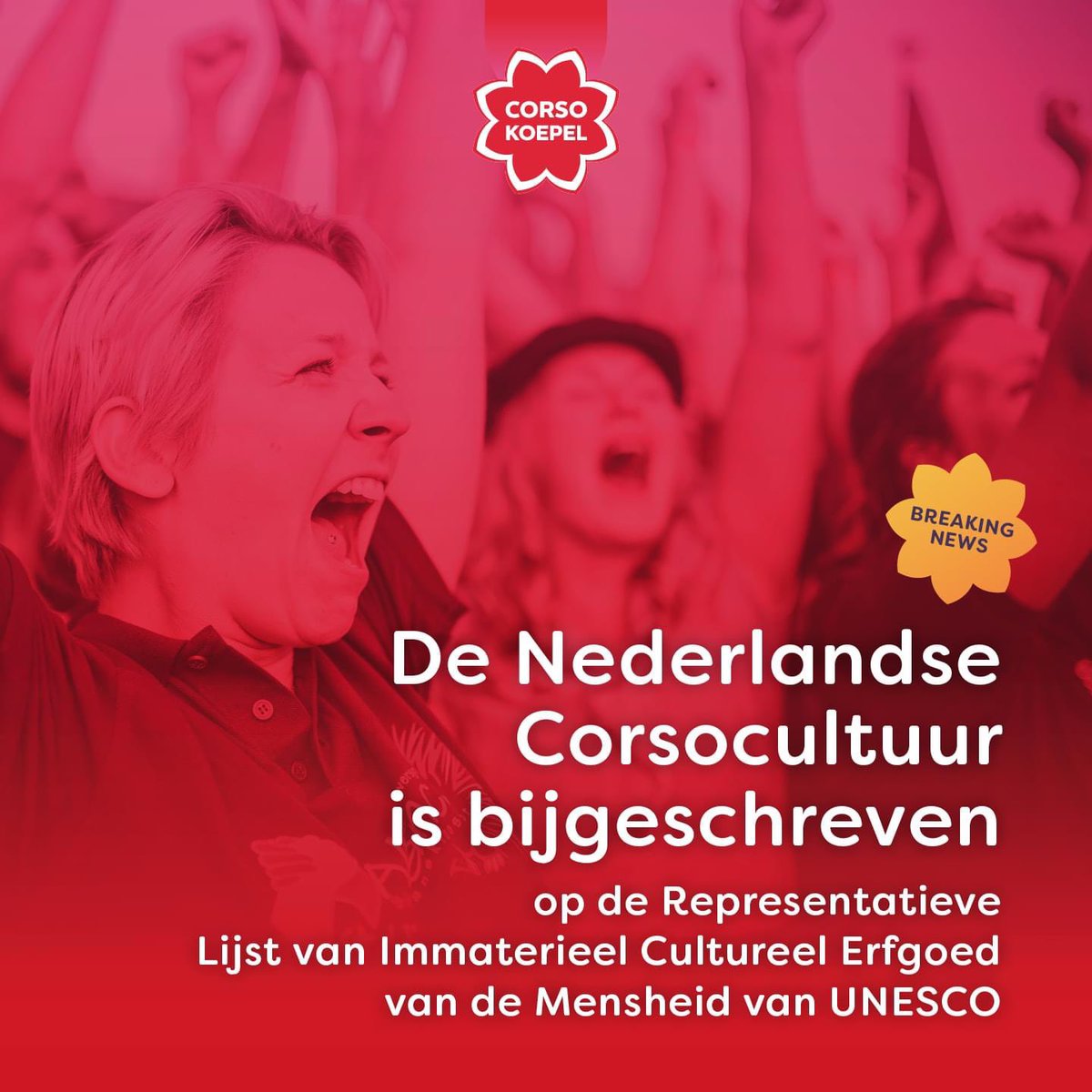 bclichtenvoorde's tweet photo. Het is gelukt! Corso Nederland juicht en viert de bijschrijving op de Representatieve Lijst van Immaterieel Cultureel Erfgoed van de Mensheid van UNESCO #corsocultuur #UNESCO #immaterieelerfgoed  #corsokoepel https://t.co/LiUTLid07T