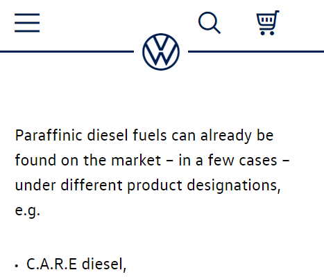 ToolFuel's tweet image. Distracted by rejoicing we completely forgot to post this:

Thank you @VW for recognising our #CAREdiesel as the cutting edge, #renewable, #synthetic, #paraffinic diesel fuel that it is!

With it, owners of modern diesel cars can reduce their #CO2 #footprint by up to 90%