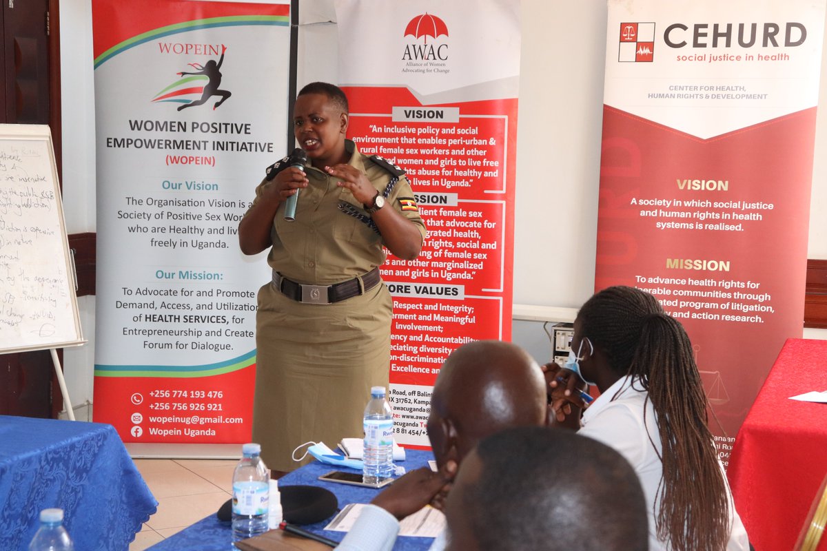 Ms Kyokushaba Annet |Asp Old Kampala Police Station has committed to supporting our members on the critical issues that affect them, including violence from the community. Whilst, she cautions the FSWs on the abuse of drugs, & the non-compliance with the law!

#CommunityDialogue
