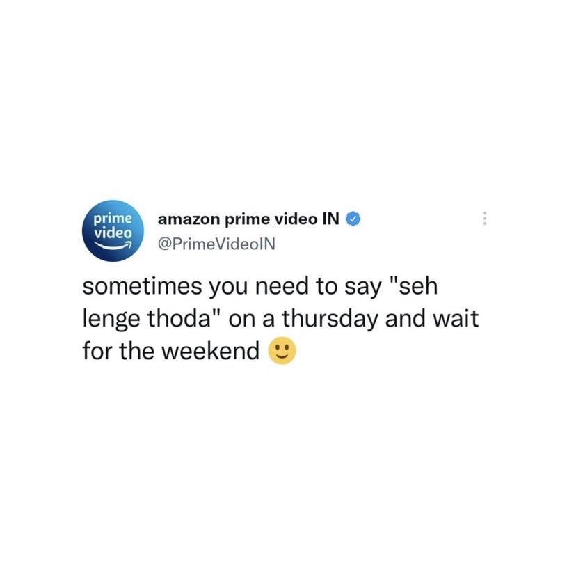 Weekdaysuck's tweet photo. Aapne ghabrana nahi hai !! 
@PrimeVideoIN #ThursdayFeeling #donewithlife https://t.co/BY94bD4Kxt