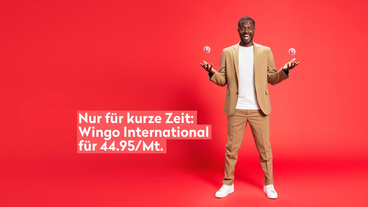 Achtung, nur für kurze Zeit! 💥 Unlimitiert surfen und telefonieren in der Schweiz und über 40 Ländern! Wingo International gibt's jetzt für nur 44.95 pro Monat. Lebenslang! 🤑 Mehr Infos findest du hier: wingo.ch/de/mobile/wing…