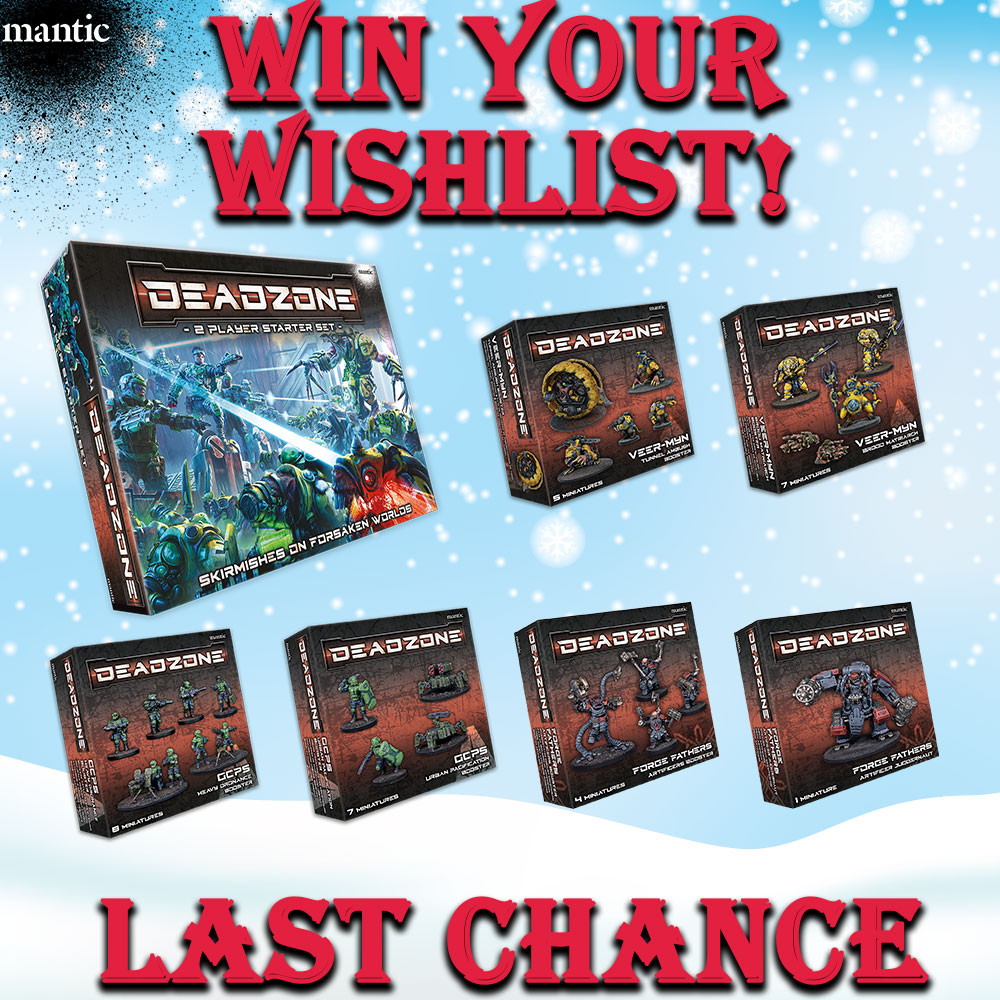 manticgames's tweet image. We're giving one lucky person the chance to win their wishlist on the Mantic website. Create your wishlist and fill it with cool stuff, up to the value of £300. We'll be choosing one entrant tomorrow (December 17th).

Find out how to create your list here: bit.ly/3dxtLEA