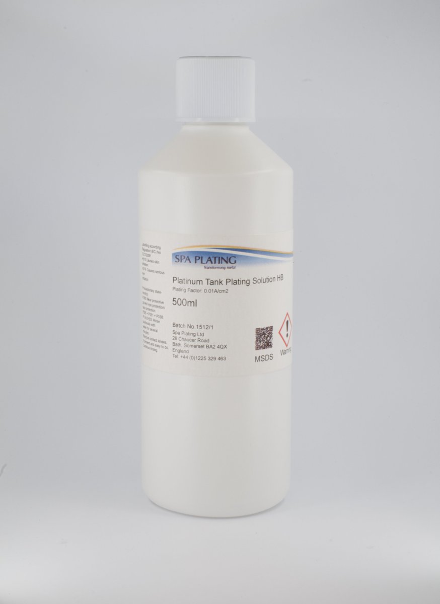 SpaPlating's tweet photo. Introducing our NEW Platinum Tank Plating Solution HB - It can now be shipped World Wide!https://t.co/Khf1pXW1H5 https://t.co/uCavsCQb9s