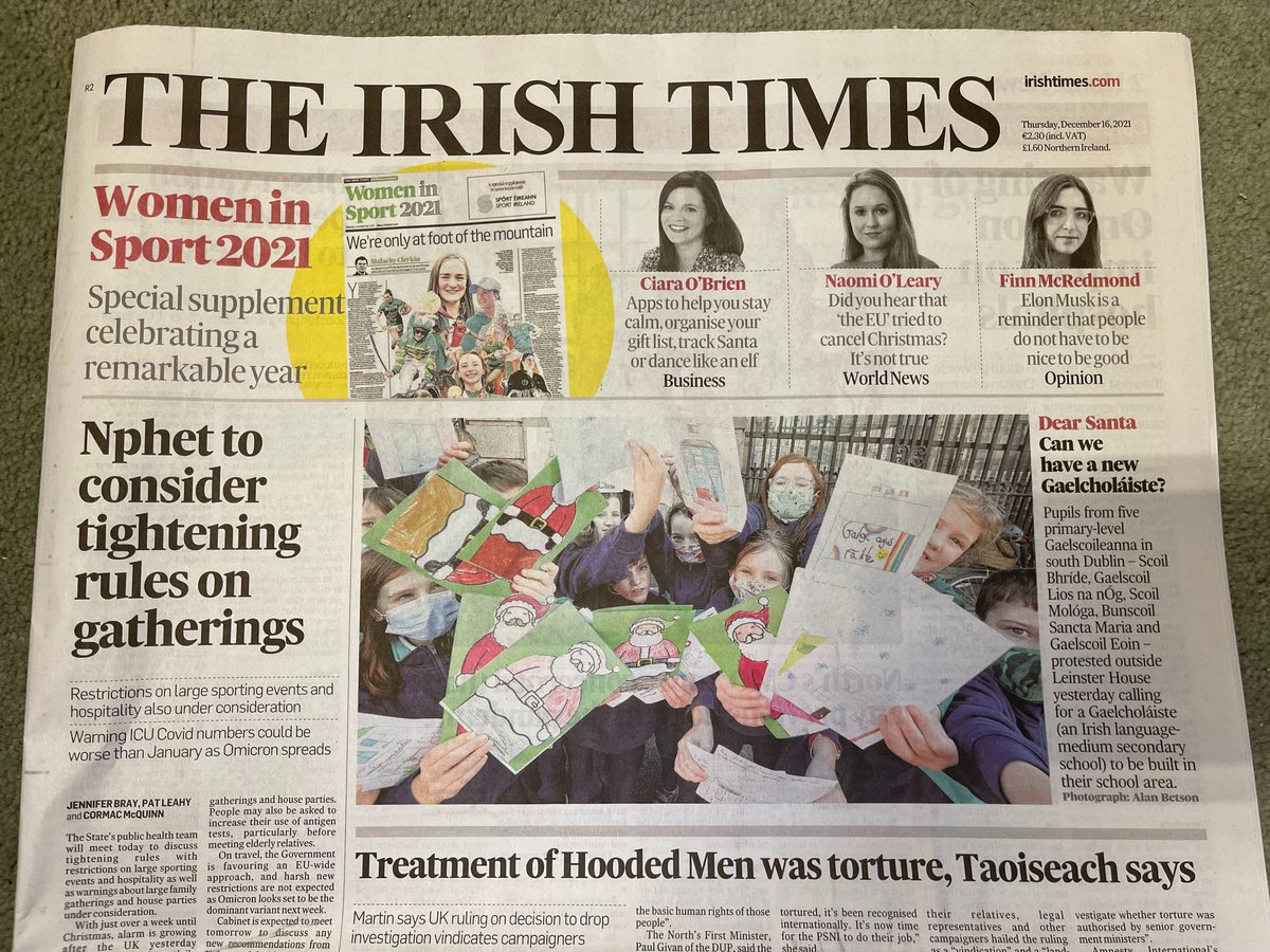 CnaG's tweet photo. 👉 Céard atá ar leathanach 1 den Irish Times inniu?

#Gaelcholáiste #Anois 

&amp; alt cuimsitheach ag @eocaollai sa nuachtán ar líne

@Education_Ire @NormaFoleyTD1 
@OCallaghanJim  @ivanabacik @chrisandrews64 @EamonRyan 

👇👇👇👇👇👇👇
https://t.co/eQ8G8It97f https://t.co/mgktFnH6f5