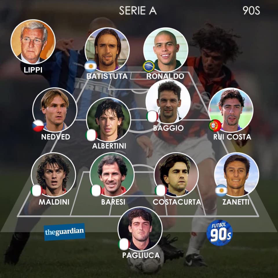 A Serie A team of the 90s 🔥 Would you make any changes?