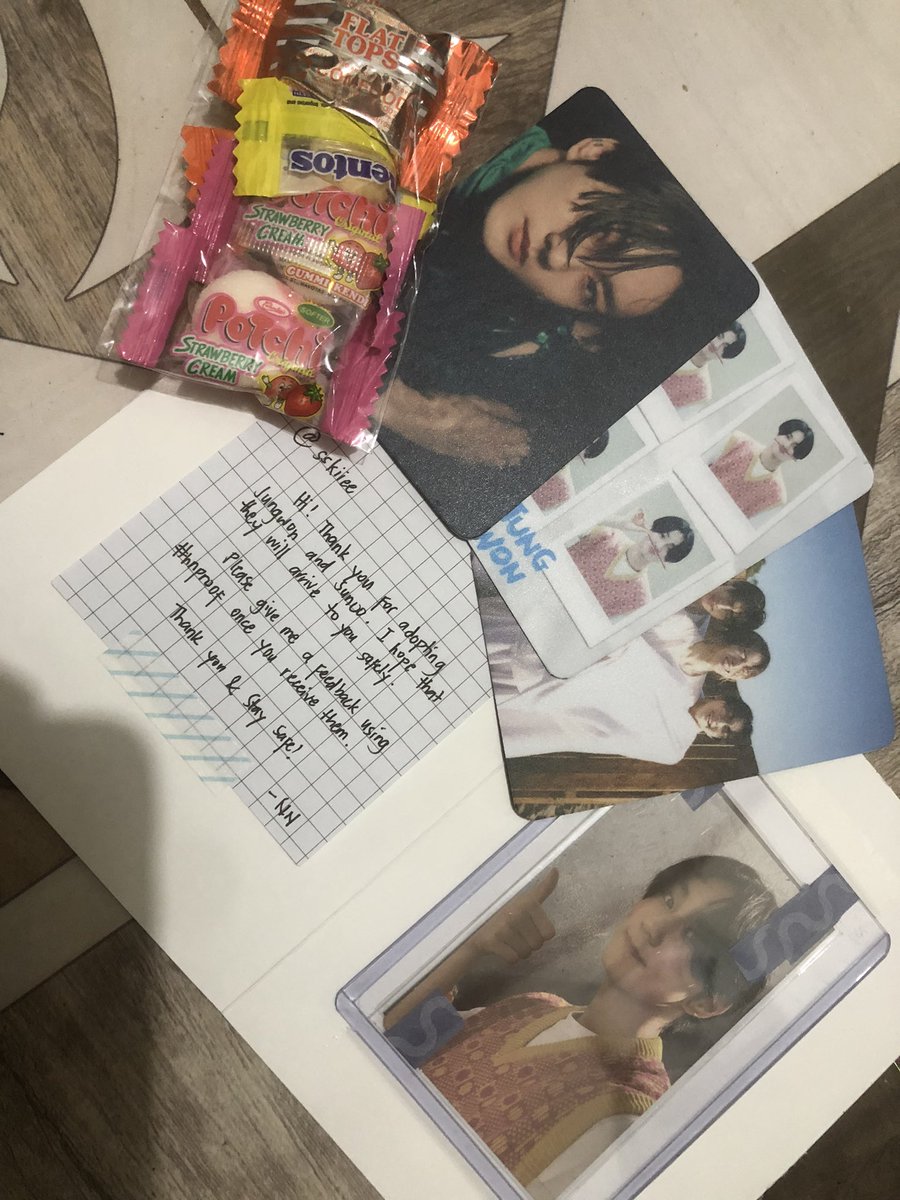 sskiiee's tweet photo. Jungwon and Sunoo finally came home. Thank you for packing them securely, More transactions to come thank youuuu rin sa maraminggg freebies😭❤️ @sunwon01 
#nnproof https://t.co/qNH2oZwSU9