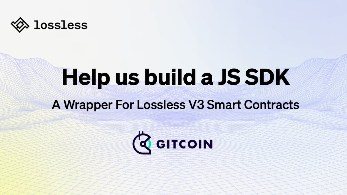 losslessdefi's tweet photo. An SDK is a software development kit and we're looking for people to help us build a JS one 🧑‍💻

You will need to create a wrapper library that allows easily calling every public function of $LSS V3 smart contracts 🗨️

Bounty details ➡️ https://t.co/XGyJFx8lMe https://t.co/ACCWa1xyL4