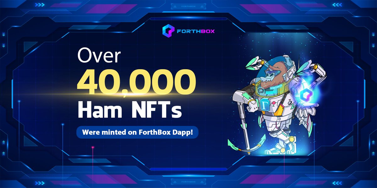 WowWowWow!!!😝 Over 40,000 Ham NFTs were minted on ForthBox Dapp!🥳🥳🥳 Greek Mythology Character NFT——Athena will soon be airdropped to 5,000 Ham breeders that first to reached Lv.3 or above! 👏👏👏 #ForthBox #Metaverse #GameFi #NFTs #SocialFi #BSC