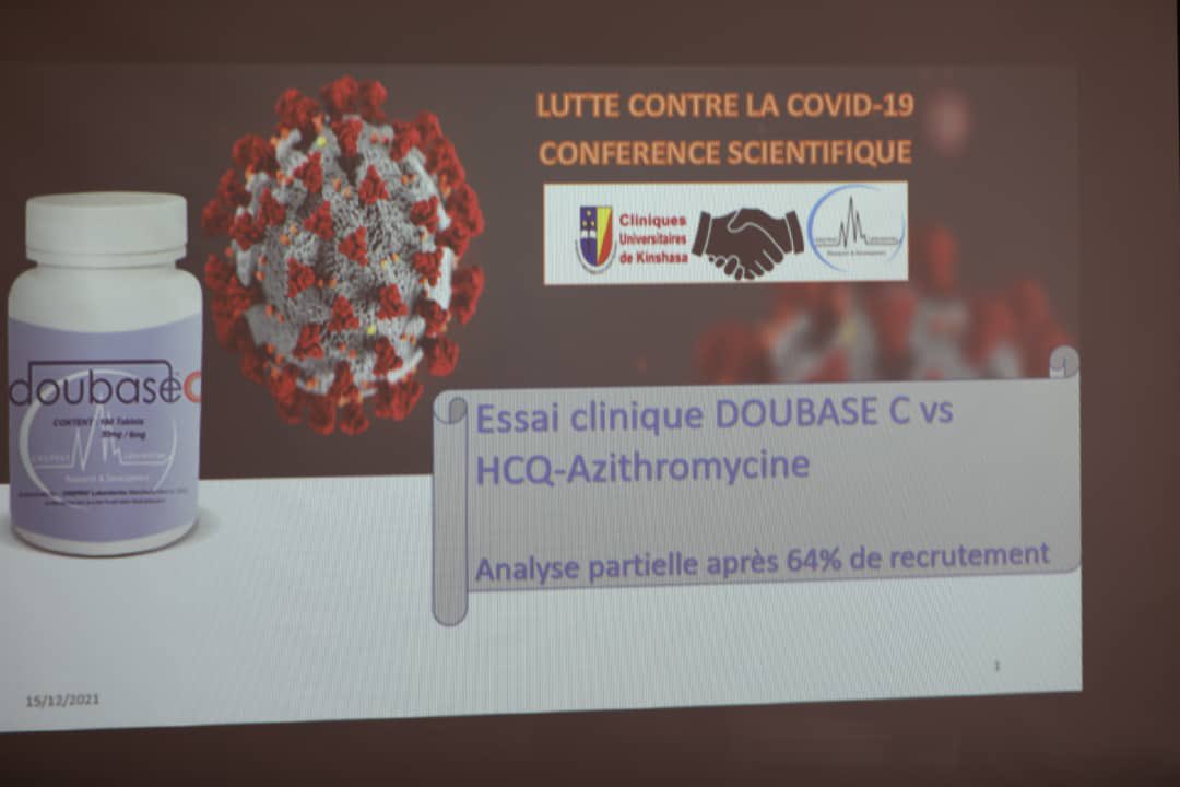 PatrickMuyaya's tweet photo. #RDC : Fin de l’essai clinique randomisé contrôlé aux CUK/UNIKIN conformément au protocole international de l’OMS, du produit #DoubaseC anti-viral à large spectre fabriqué par le laboratoire CREPPAT. Ce résultat confirme le traitement curatif contre la #Covid19 #UnikinSolution https://t.co/8LJepWr48F