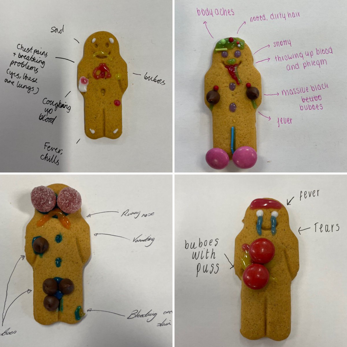 Hums_SJP's tweet photo. HISTORY: Year 11 have been making edible Black Death victims in lesson today. And then of course, tucking into them! https://t.co/RxYnHLwESJ