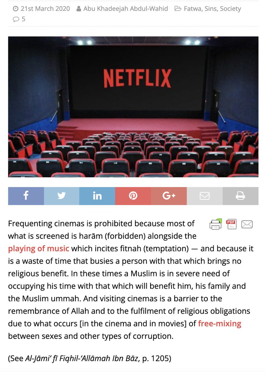 AbuKhadeejahSP's tweet photo. Movies are fictitious, made-up to give people a sense of escapism and fantasy―they blur the boundaries between fact and fiction, often leaving the viewer confused and disturbed. Many films contain explicit sex scenes, immoral behaviour, heresies and Kufr.

https://t.co/xC1o3ZfloA https://t.co/RP3Hvul8Hf