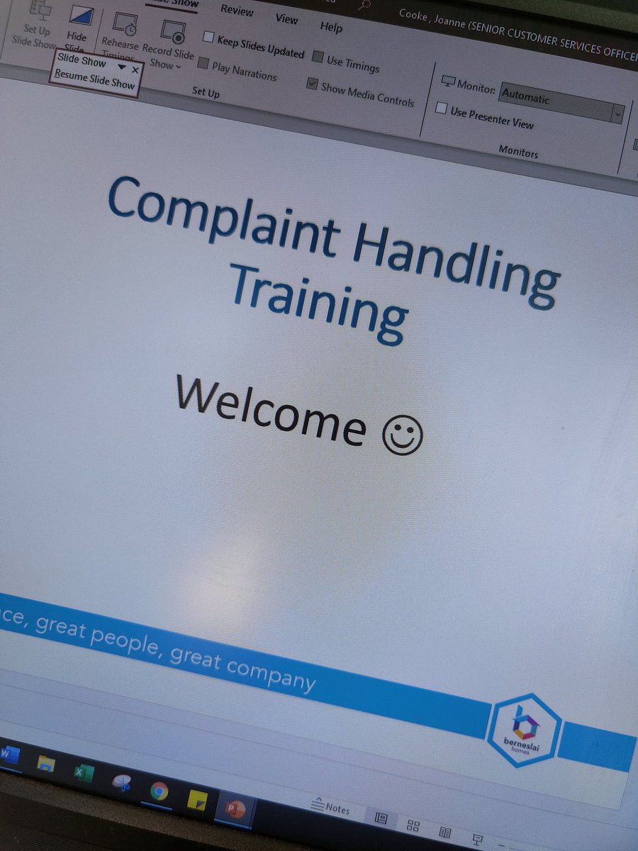 JoCooke's tweet photo. Halfway through the last Complaints Handling training session of the year. We've rolled out this training to many @BerneslaiHomes staff members this year and today we even welcomed two external visitors 👍 #customerfirst #candoattitude #curious #complaintshandling https://t.co/65WjCKmhlM