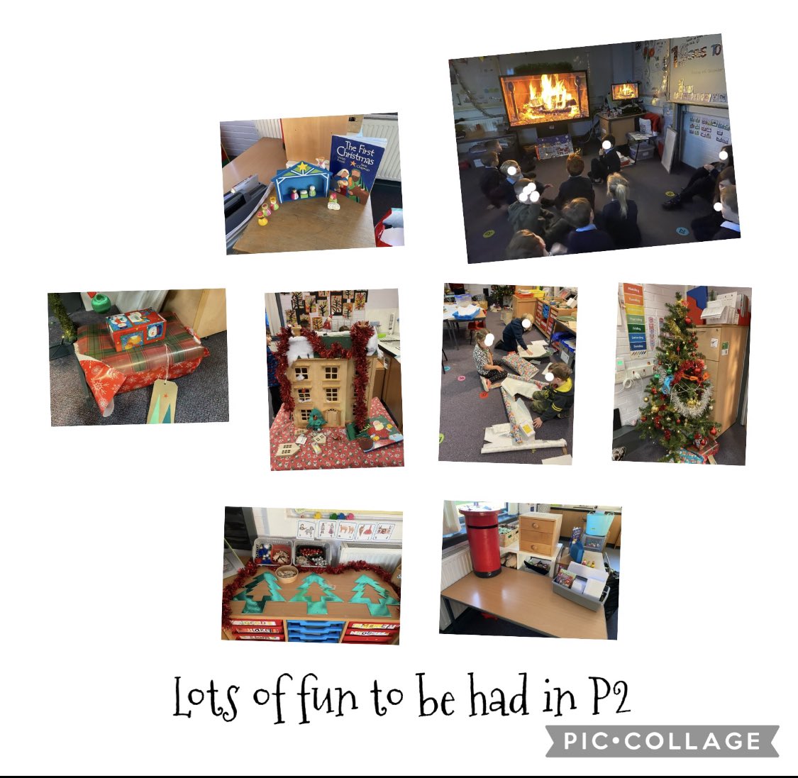 CarlogiePS's tweet photo. What a beautiful Christmas tree! P2b have been preparing their classroom for Christmas, wrapping presents and using their festive reading corner. It looks wonderful 🎄❄️🎅🏻 #Christmasplay #decoratingfun https://t.co/mLpKPdPCho