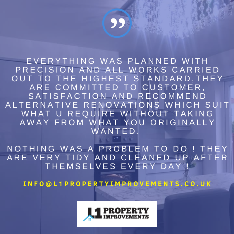 L1Property's tweet photo. Thanks to Marie for these kind words after we completed a kitchen renovation in her beautiful family home! 

#testimonial #feedback #happycustomer #feedback #customerfeedback #testimonialtuesday #thankyou #propertyimprovement #homegoals #extension #L1 https://t.co/5URXdecyjB