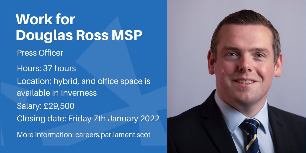Press Officer opportunity with @Douglas4Moray. Find out more: ow.ly/Q7Xg50H8cVq+