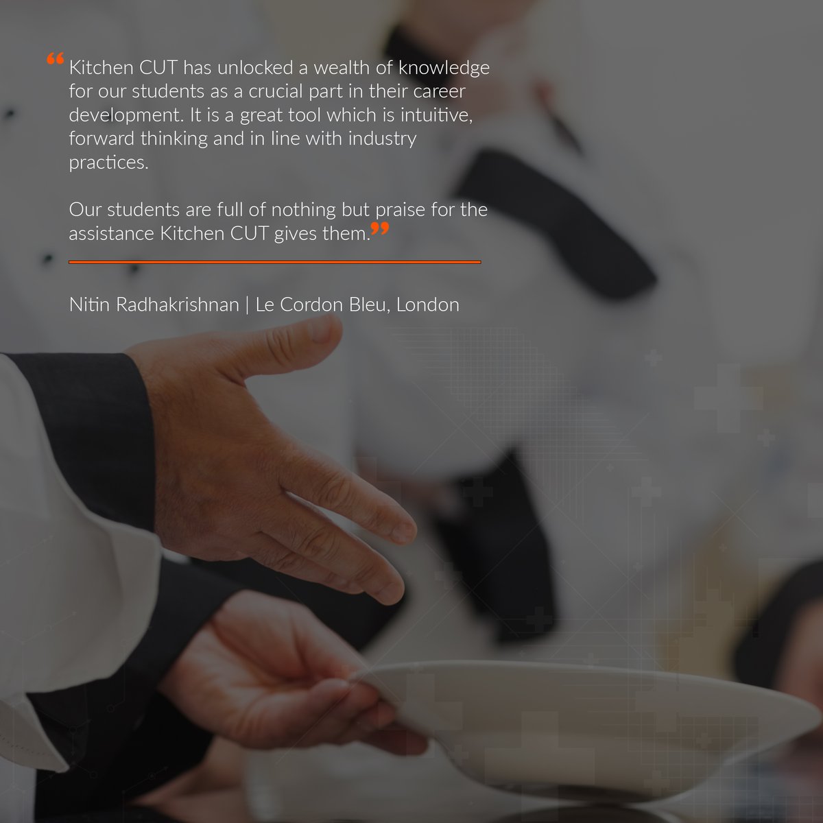 Kitchen CUT supports both lecturers and students alike by having a cloud based digital system that they can access on any device, anywhere, anytime.

You can read the full testimonial from Le Cordon Bleu, London, here: hubs.ly/Q010RGl90
