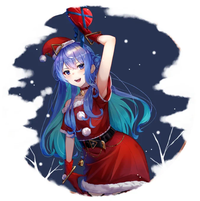 メリークリスマス!クリスマス衣装よ～
星詠み:ガチ恋になっちゃった!!

すいちゃん:ガチ恋いらない～
#ほしまちぎゃらりー 