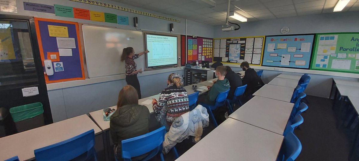 SHS_SixthForm's tweet photo. In Further Maths with Miss. Bentley it was the Chinese Postman problem  making our students think hard! Great stuff! @sherburnhigh #JoinUs #TeamSherburn #getinspired https://t.co/o6UJm2B4B2
