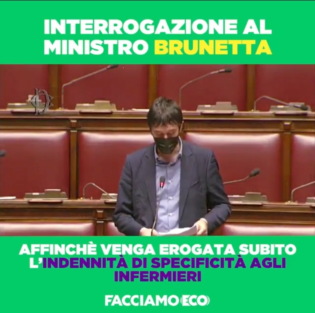 Facciamo_ECO's tweet photo. Ministro #Brunetta veniamo da una #crisisanitaria che è stato possibile affrontare dal nostro servizio sanitario nazionale e per questo le chiediamo di dire a tutti gli #infermieri che presto l'indennità di specificità verrà loro erogata! @andreacecconi84 https://t.co/YaG19XkVlk https://t.co/WCwxEUDAop