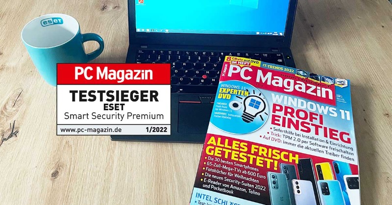 ESET_de's tweet photo. #Testsieg für #ESET Smart Security Premium! Unsere Sicherheitslösung erzielte im aktuellen Vergleichstest des #PCMagazin (Ausgabe 1/2022) den 1. Platz. Pluspunkte bei den Testern u.a.: starke Performance, klare Bedienung und die üppige Ausstattung.
https://t.co/Mv4aU8ywr0