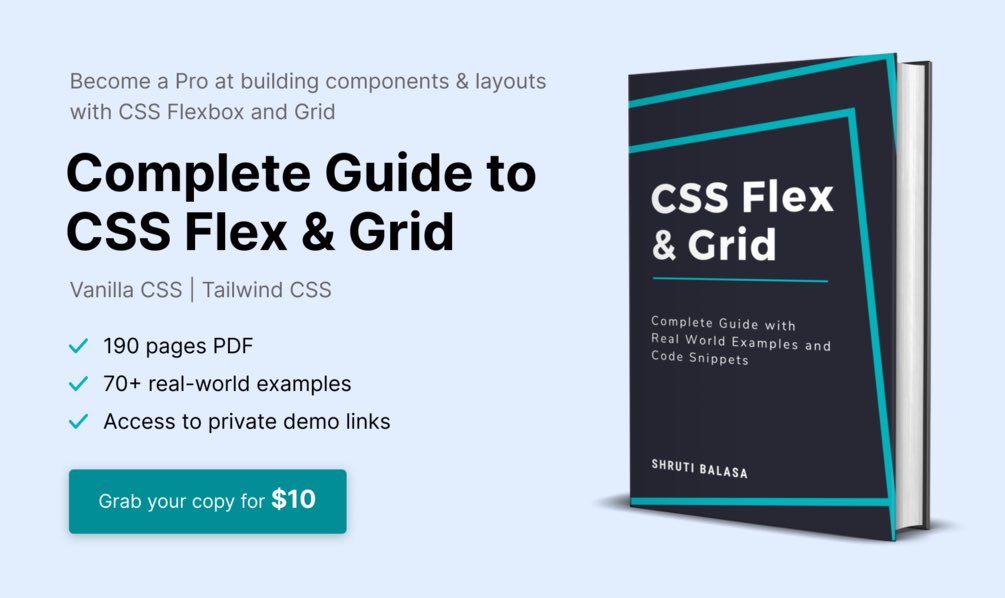 Giveaway!

5 x <a href="/shrutibalasa/">Shruti Balasa</a>'s CSS Flex &amp; Grid eBook!

To participate, just retweet this tweet.

Winners will be selected &amp; announced in 24h.