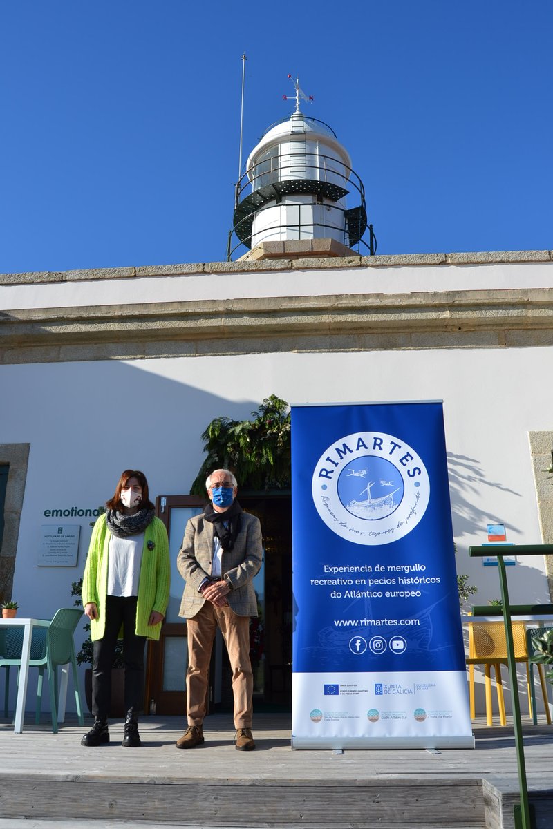 ClusterGalicia's tweet photo. El patrimonio subacuรกtico del litoral de los @GCostaSostible @galpartabrosur @GALPCostadMorte impulsa el proyecto turรญstico #Rimartes, presentado en el Faro de Lariรฑo con un acto en el que participรณ el vicepresidente del Clรบster, Jesรบs Picallo. ๐ https://t.co/SvFMswdQxs https://t.co/6ylNosfBBt