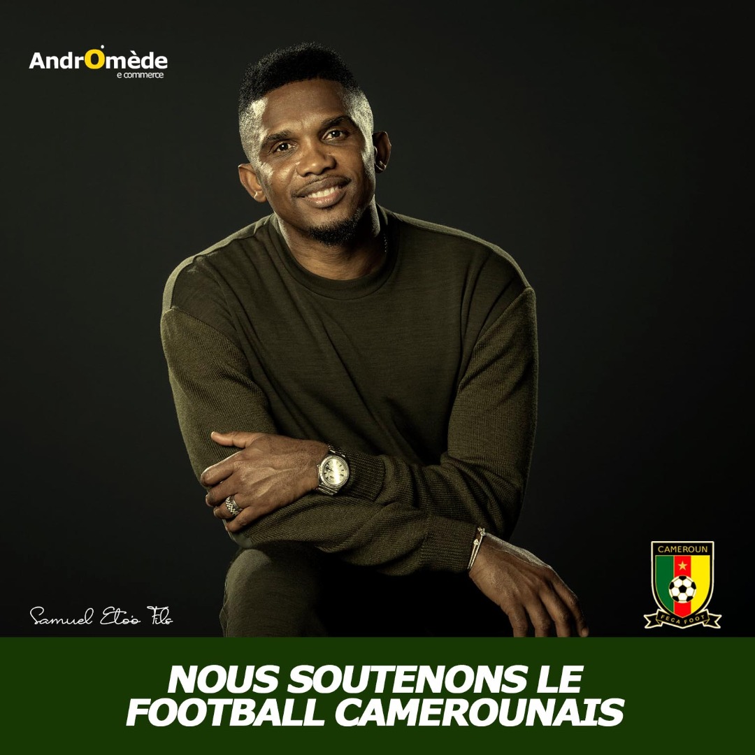 Andromedecm's tweet photo. Ensemble, redonnons au Football camerounais toute sa grandeur 🇨🇲⚽ 
#FECAFOOT #can2021 #cameroun #samaueletoo #andromede https://t.co/im1IDwIdOZ