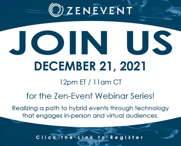 innoViaPro's tweet photo. Please join us on December 21 for the second Zen-Event webinar, Going Hybrid. Register here:https://t.co/soT3iIr9tU
#events #eventprofs #webinar #hybridevents #zenevent #innoviaproductions https://t.co/tNeiqqAJex