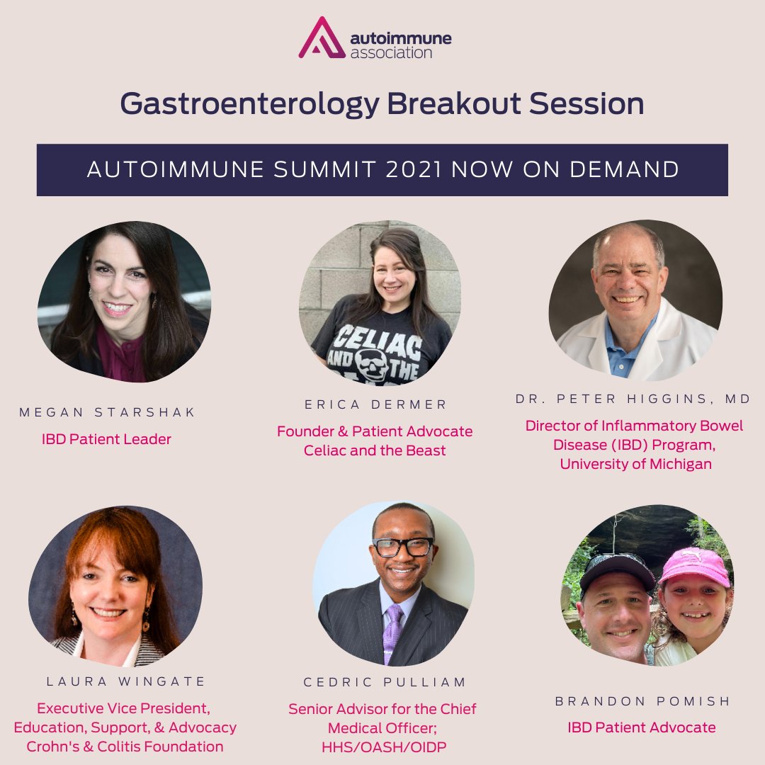 AutoimmuneAssoc's tweet photo. The #Gastro Breakout at the #AutoimmuneSummit brought together advocates, HCPs, and community leaders to discuss the psychosocial aspects of living with autoimmune conditions, access and clinical trials, and cutting-edge therapies on the horizon. Watch: https://t.co/IwxHL1AWO6 https://t.co/quIs0xOY5Z