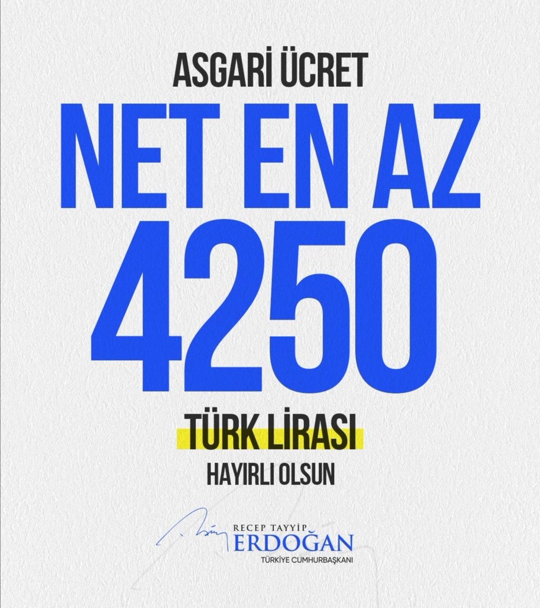 2022 yılında asgari ücretin en alt rakamı 4.250 TL olacaktır. Asgari ücretten gelir ve damga vergisi de alınmayacaktır.
#asgariucret
#SonDakika

basaksehirpostasi.com